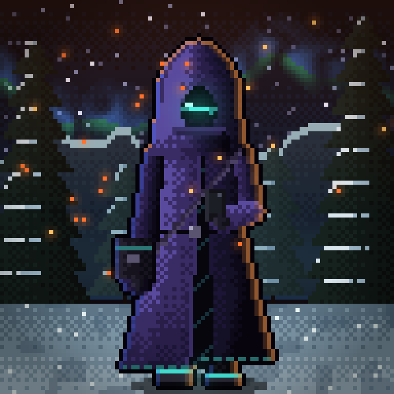 Veridian under the aurora in Northglade